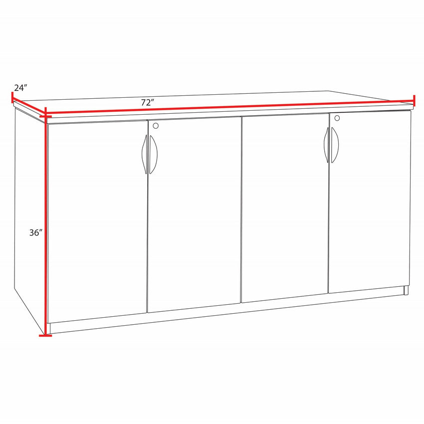 Regency Legacy Executive 72" Office Storage Cabinet Buffet 72"W x 22"D x 36"H (REG - LSC7236) - SchoolOutlet