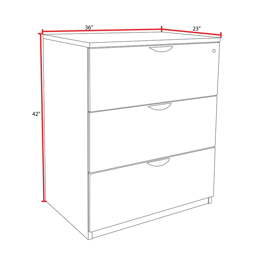 Regency Legacy Executive Stand Up Lateral File 36"W x 23"D x 42"H (REG - LSLF4136) - SchoolOutlet