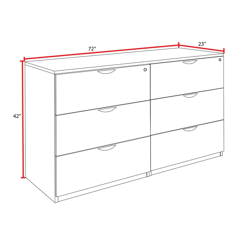 Regency Legacy Executive Stand Up Side to Side Lateral File Station 72"W x 23"D x 42"H (REG - LSLFLF7223) - SchoolOutlet