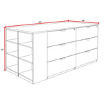 Regency Legacy Executive Stand Up Lateral File Quad with Bookcase End 85