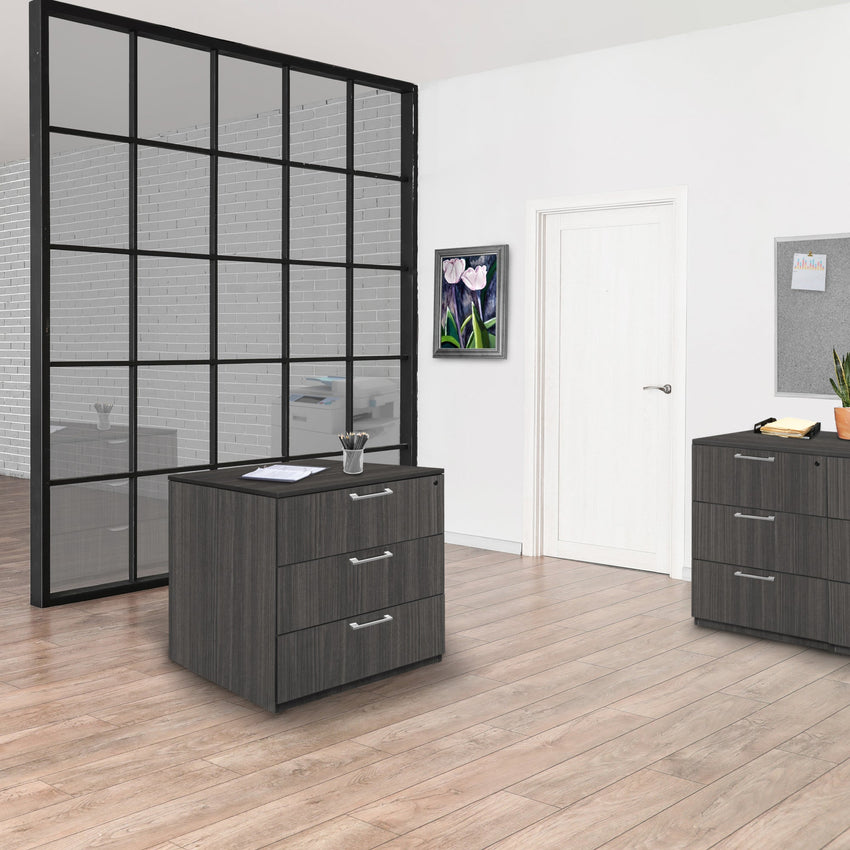 Regency Legacy Executive Stand Up Back to Back Lateral File Desk Station 36"W x 46"D x 42"H (REG - LSLFSD3646) - SchoolOutlet