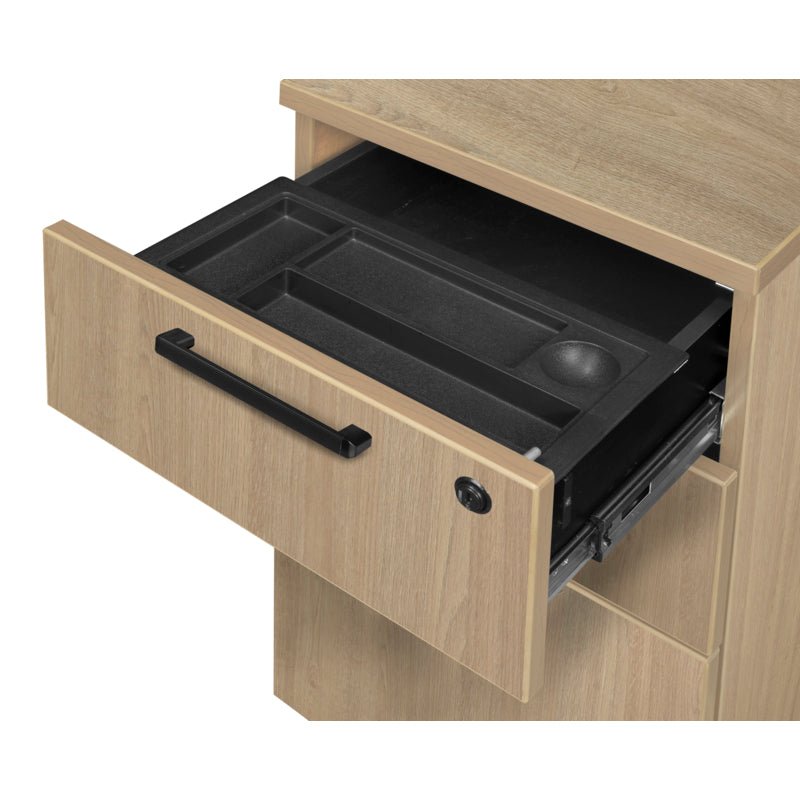 Regency Legacy 42 x 24 in. Executive Desk with Single Pedestal Drawer Unit - Noble Oak - SchoolOutlet