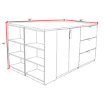 Regency Legacy Executive Stand Up Storage Cabinet 3 Lateral File Quad with Bookcase End 85