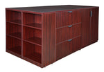 Regency Legacy Executive Stand Up Storage Cabinet 3 Lateral File Quad with Bookcase End 85