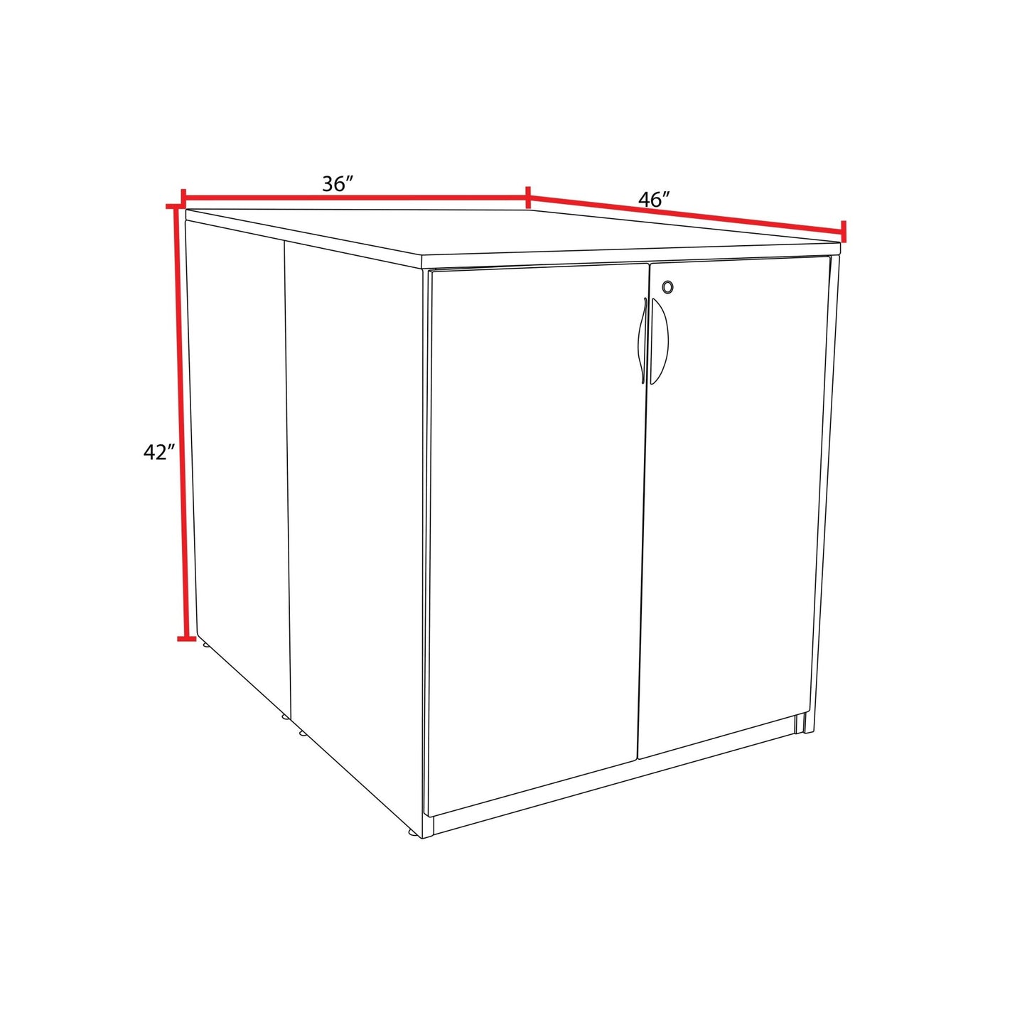 Regency Legacy Executive Stand Up Back to Back Storage Cabinet Lateral File Station 36"W x 46"D x 42"H (REG - LSSCLF3646) - SchoolOutlet