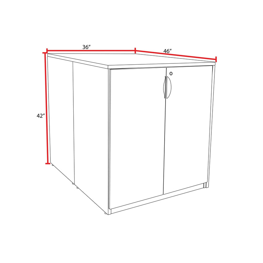 Regency Legacy Executive Stand Up Back to Back Storage Cabinet Lateral File Station 36"W x 46"D x 42"H (REG - LSSCLF3646) - SchoolOutlet