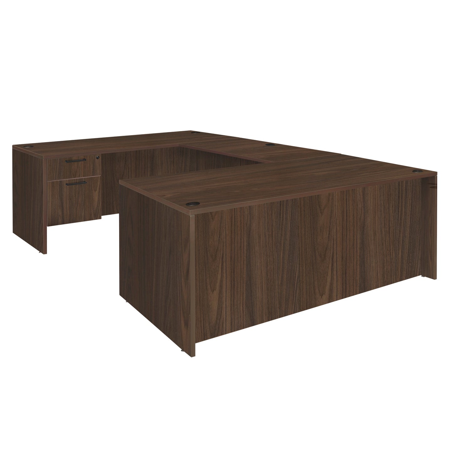 Regency Legacy Executive 71" x 35" U - Desk with Double Pedestal & 47" Bridge 71"W x 106"D x 29"H (REG - LUD7135) - SchoolOutlet