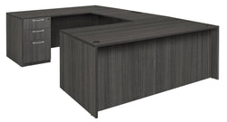 Regency Legacy Executive 71" x 35" U-Desk with Double Full Pedestal Drawer Unit 71"W x 106"D x 29"H (REG-LUDF7135)