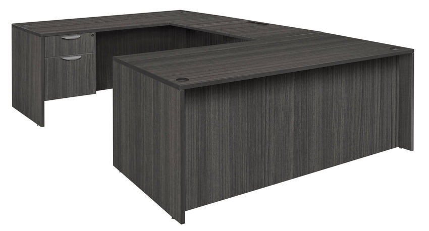 Regency Legacy Executive 71" x 35" U - Desk with Single Pedestal Drawer Unit 71"W x 106"D x 29"H (REG - LUDSP7135) - SchoolOutlet