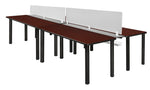 Regency Kee 4 Person Workstation Desk with Privacy Divider (132