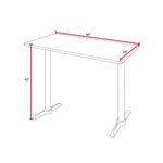 Regency Cain Steel T - Base Cafe Training Seminar Table 66