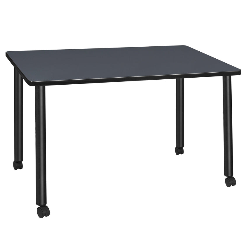 Regency Kee Mobile Desk Black Legs Agile 48"W x 24"D x 29"H (REG - MDCL4824) - SchoolOutlet