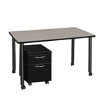 Regency Kee Mobile Desk Black Legs Functional 48