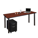 Regency Kee Mobile Desk Black Legs Flexible 60