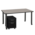 Regency Kee Mobile Desk Black Legs Flexible 60
