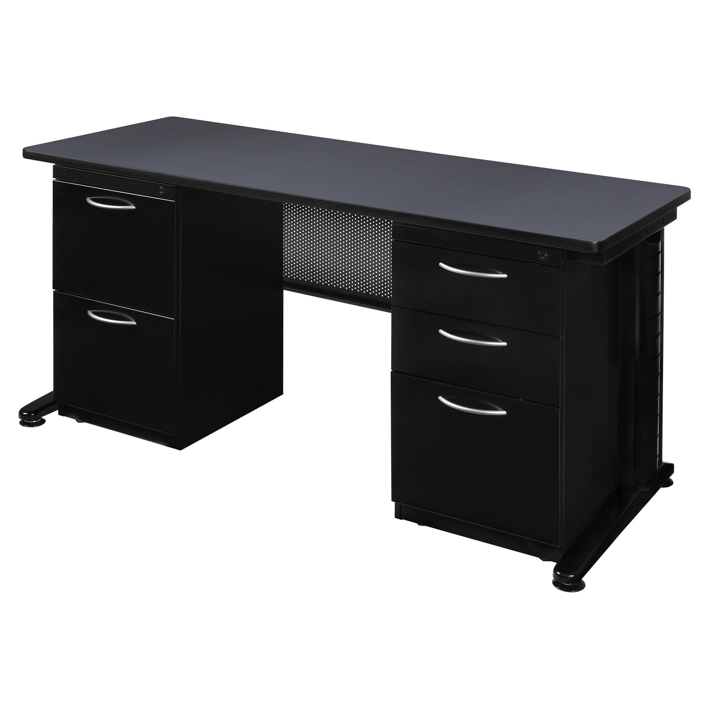 Regency Fusion 72" x 30" Teachers Desk with Double Pedestal Drawer Unit - SchoolOutlet