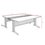Regency Fusion 2 Person Bench Workstation Desk Collaborative 48