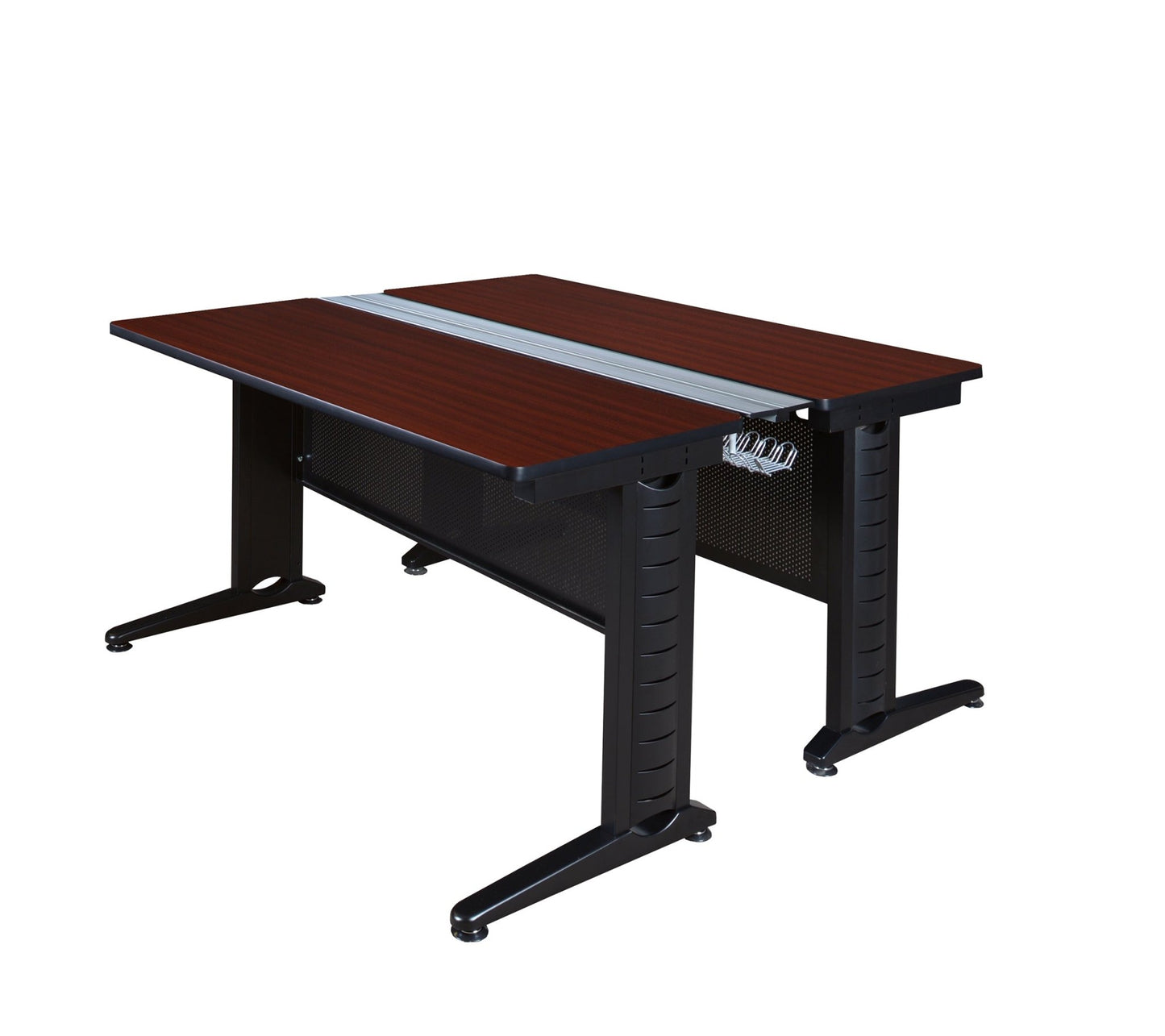 Regency Fusion 2 Person Bench Workstation Desk Collaborative 48"W x 58"D x 29"H (REG - MFB4858) - SchoolOutlet