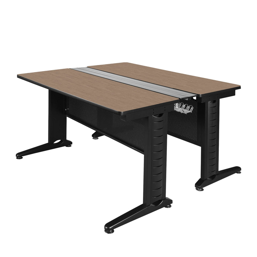 Regency Fusion 2 Person Bench Workstation Desk Collaborative 48"W x 58"D x 29"H (REG - MFB4858) - SchoolOutlet