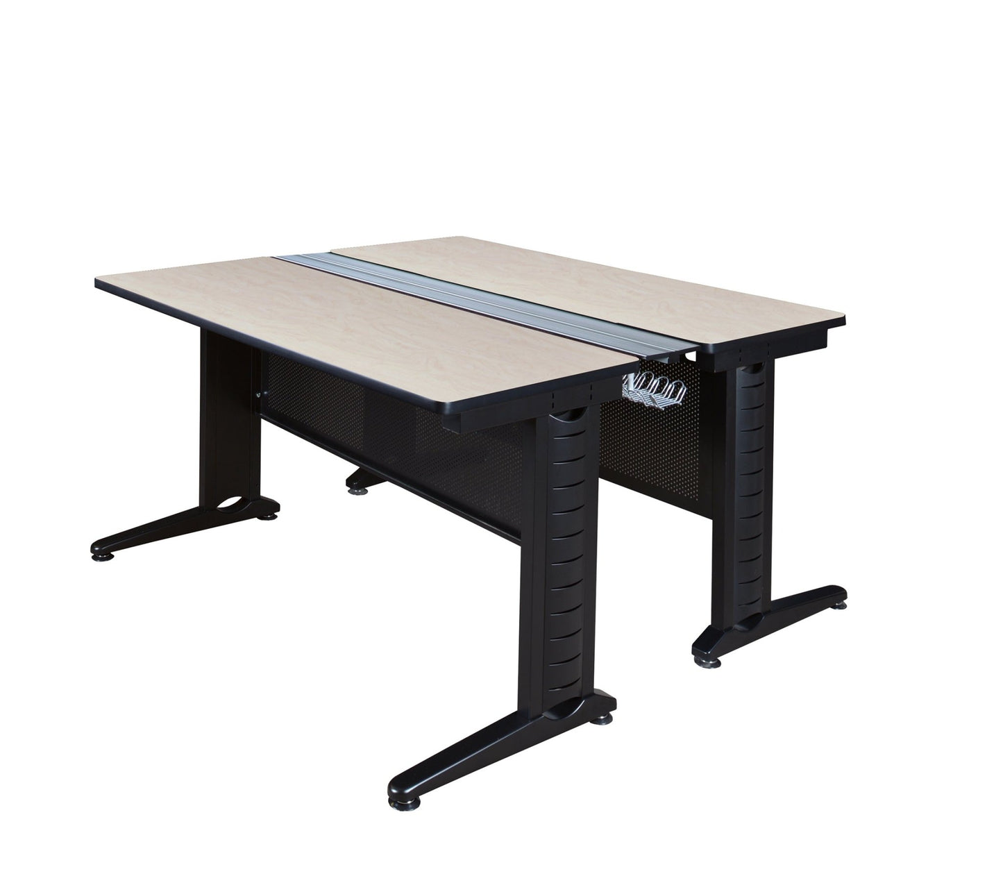 Regency Fusion 2 Person Bench Workstation Desk Collaborative 48"W x 58"D x 29"H (REG - MFB4858) - SchoolOutlet