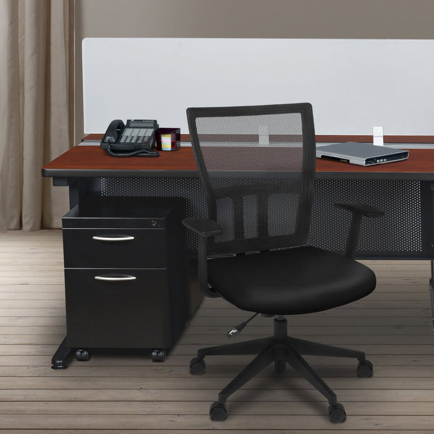 Regency Fusion 2 Person Bench Workstation Desk Privacy 48"W x 58"D x 29"H (REG - MFBPD4858) - SchoolOutlet