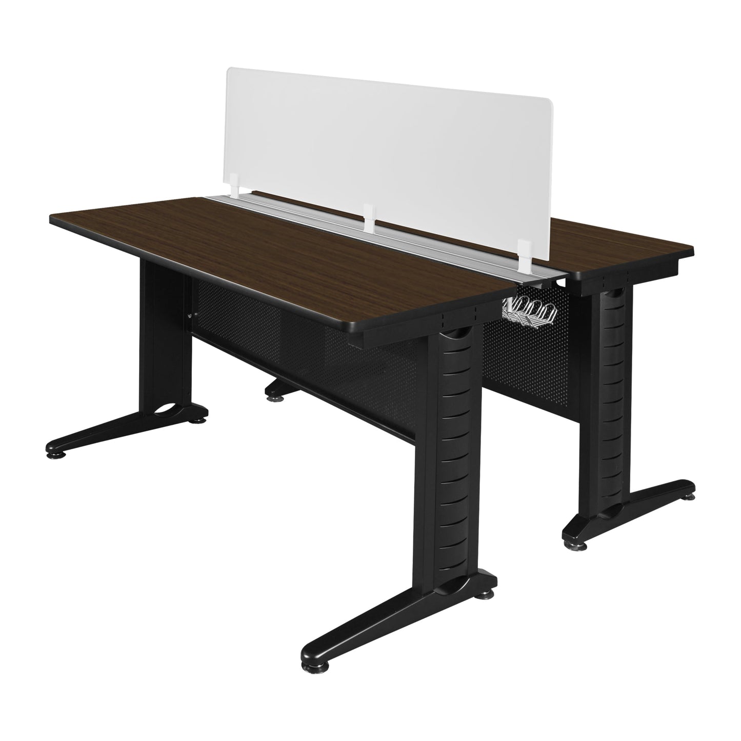 Regency Fusion 2 Person Bench Workstation Desk Privacy 48"W x 58"D x 29"H (REG - MFBPD4858) - SchoolOutlet