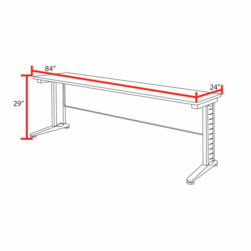 Regency Fusion Steel C - Leg Seminar Training Table 84"W x 24"D x 29"H (REG - MFTT8424) - SchoolOutlet