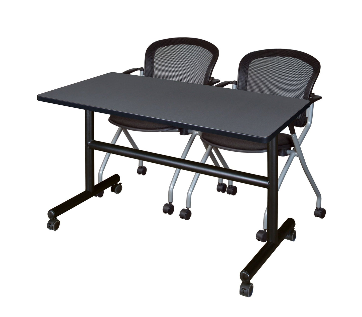 Regency Kobe Flip - Top Training Table & 2 Cadence Nesting Chairs Set 48"W x 24"D x 29"H (REG - MKFT4824 - CAD) - SchoolOutlet