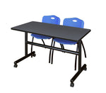 Regency Kobe Flip - Top Training Table & 2 M Stack Chairs 48