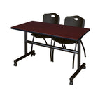 Regency Kobe Flip - Top Training Table & 2 M Stack Chairs 48