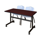 Regency Kobe Flip - Top Training Table & 2 M Stack Chairs 48
