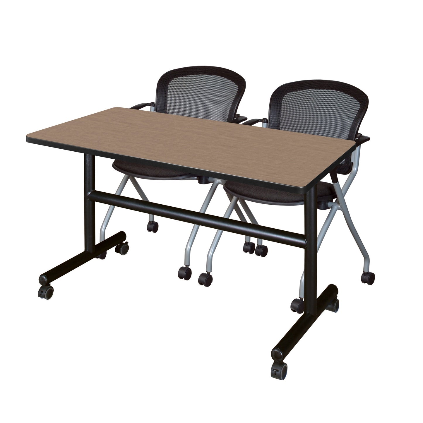 Regency Kobe Flip - Top Training Table & 2 Cadence Nesting Chairs Set 48"W x 24"D x 29"H (REG - MKFT4824 - CAD) - SchoolOutlet