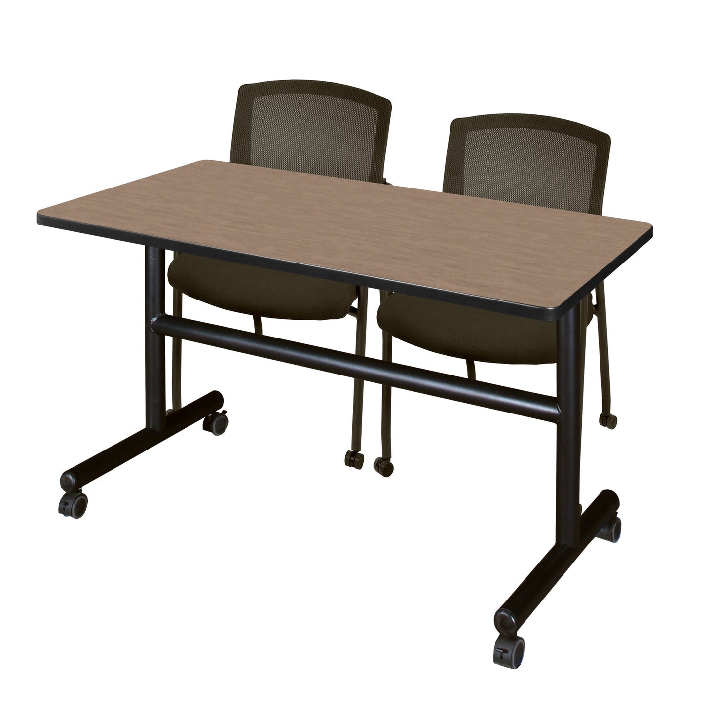 Regency Kobe Flip - Top Training Table & 2 Knight Mesh Chairs 48"W x 24"D x 29"H (REG - MKFT4824 - KNM) - SchoolOutlet