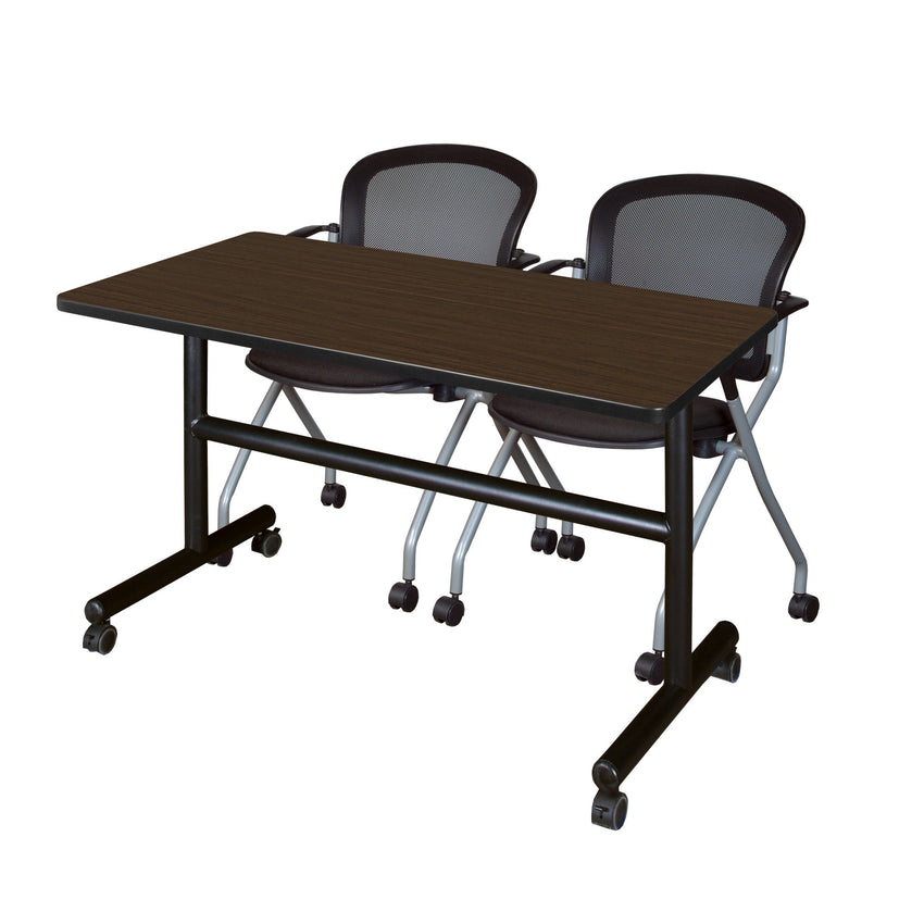 Regency Kobe Flip - Top Training Table & 2 Cadence Nesting Chairs Set 48"W x 24"D x 29"H (REG - MKFT4824 - CAD) - SchoolOutlet