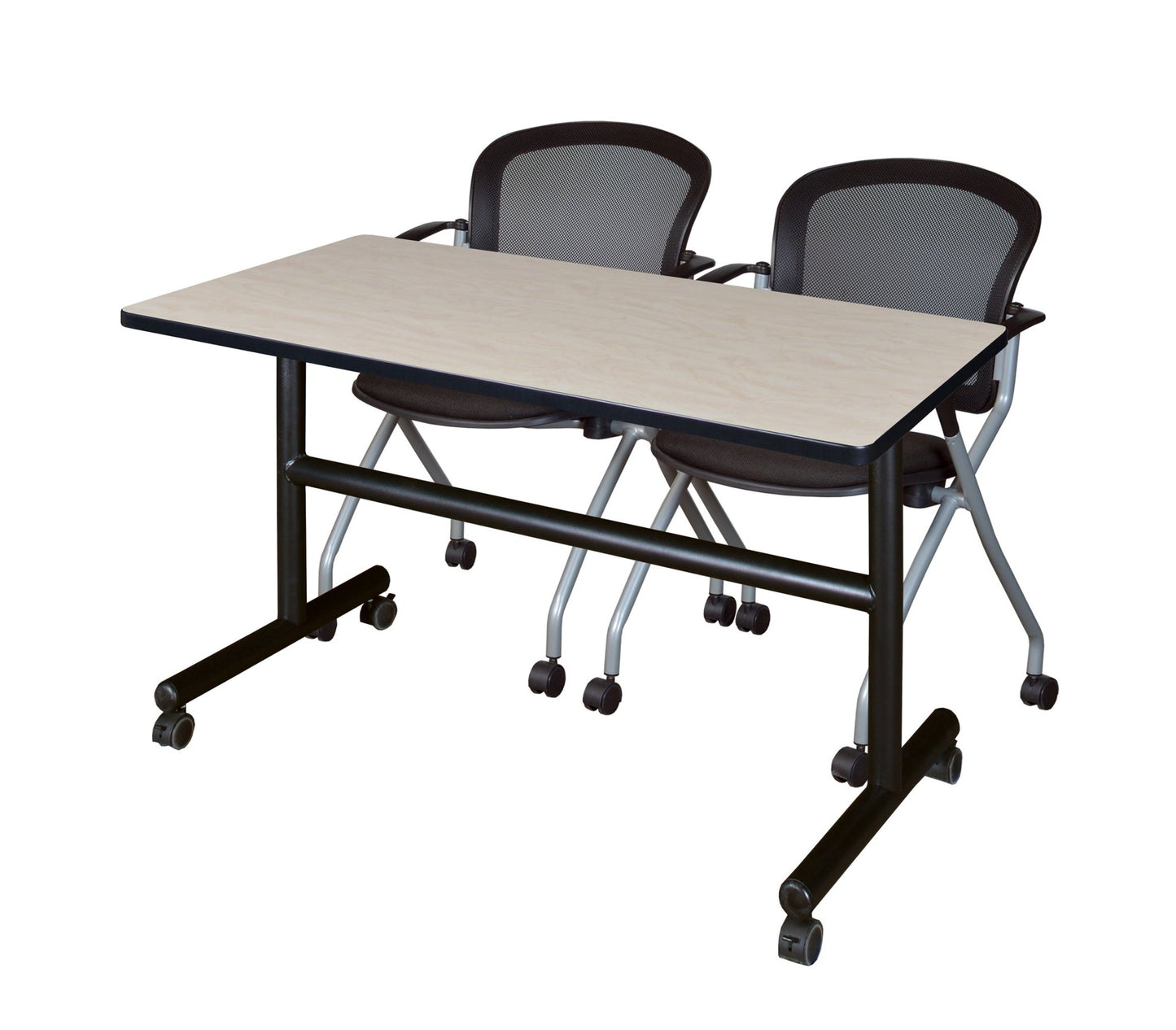 Regency Kobe Flip - Top Training Table & 2 Cadence Nesting Chairs Set 48"W x 24"D x 29"H (REG - MKFT4824 - CAD) - SchoolOutlet