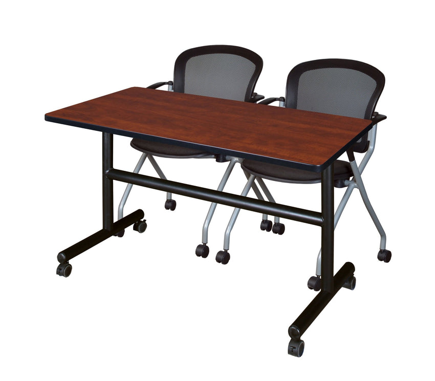 Regency Kobe Flip - Top Training Table & 2 Cadence Nesting Chairs 48"W x 30"D x 29"H (REG - MKFT4830 - CAD) - SchoolOutlet