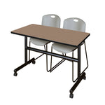 Regency Kobe Flip - Top Training Table & 2 Zeng Stack Chairs 48