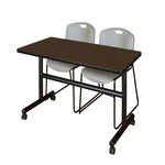 Regency Kobe Flip - Top Training Table & 2 Zeng Stack Chairs 48
