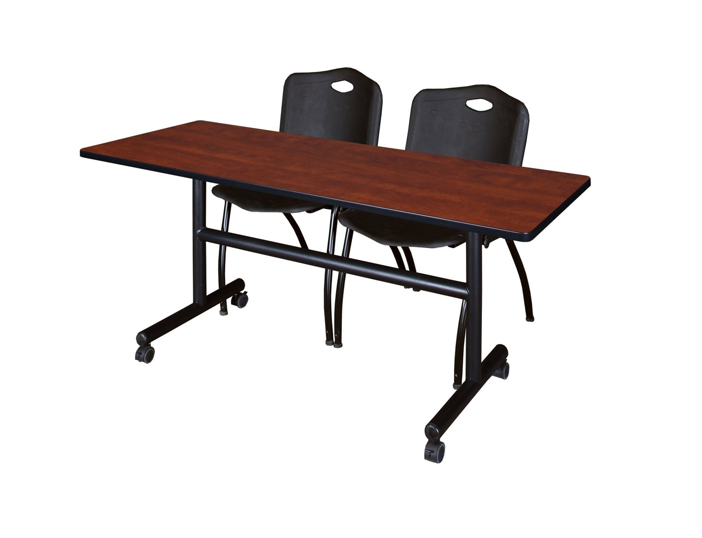 Regency Kobe Flip - Top Training Table & 2 M Stack Chairs 60"W x 24"D x 29"H (REG - MKFT6024 - 2M) - SchoolOutlet