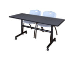 Regency Kobe Flip - Top Training Table & 2 M Stack Chairs 60