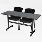 Regency Kobe Flip - Top Training Table & 2 Knight Mesh Chairs 60