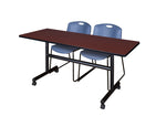 Regency Kobe Flip - Top Training Table & 2 Zeng Stack Chairs 60