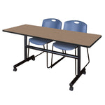 Regency Kobe Flip - Top Training Table & 2 Zeng Stack Chairs 60