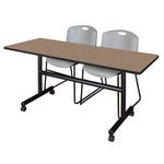 Regency Kobe Flip - Top Training Table & 2 Zeng Stack Chairs 60