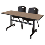 Regency Kobe Flip - Top Training Table & 2 M Stack Chairs 60