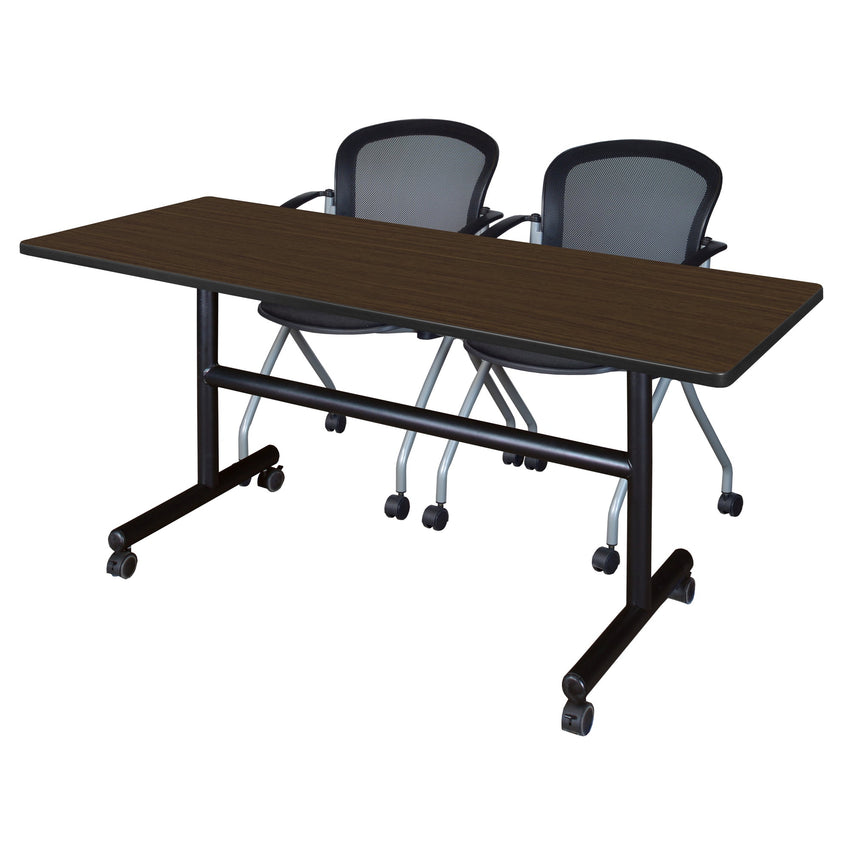 Regency Kobe Flip - Top Training Table & 2 Cadence Nesting Chairs 60"W x 24"D x 29"H (REG - MKFT6024 - CAD) - SchoolOutlet