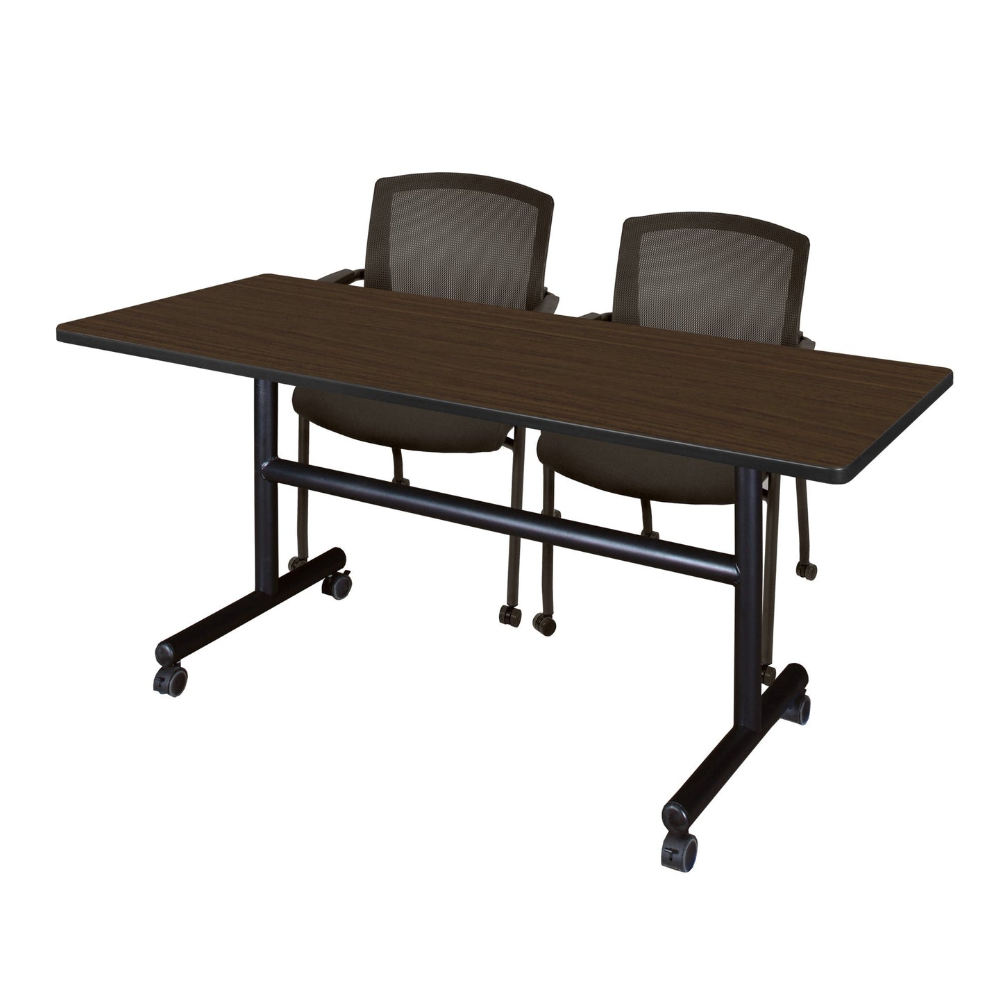 Regency Kobe Flip - Top Training Table & 2 Knight Mesh Chairs 60"W x 24"D x 29"H (REG - MKFT6024 - KNM) - SchoolOutlet