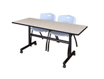 Regency Kobe Flip - Top Training Table & 2 M Stack Chairs 60