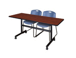 Regency Kobe Flip - Top Training Table & 2 Zeng Stack Chairs 60