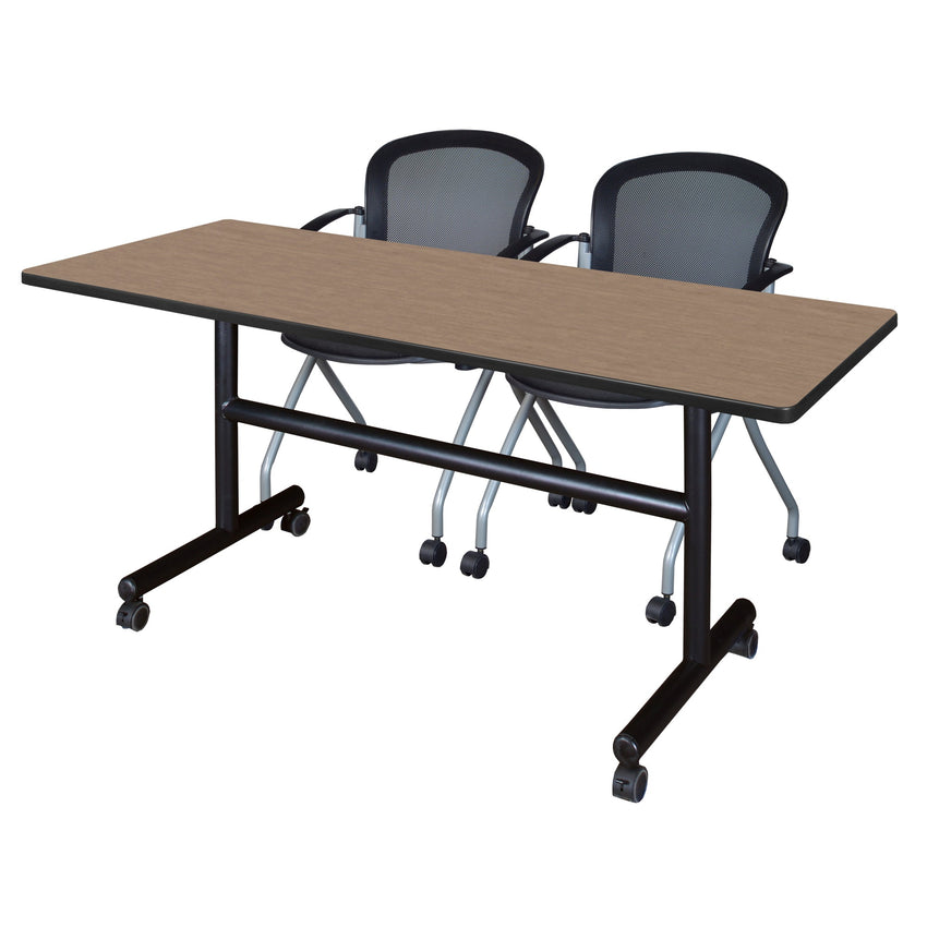 Regency Kobe Flip - Top Training Table & 2 Cadence Nesting Chairs 60"W x 30"D x 29"H (REG - MKFT6030 - CAN) - SchoolOutlet